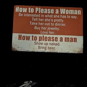 How to Please a Woman Decorative Tin Sign